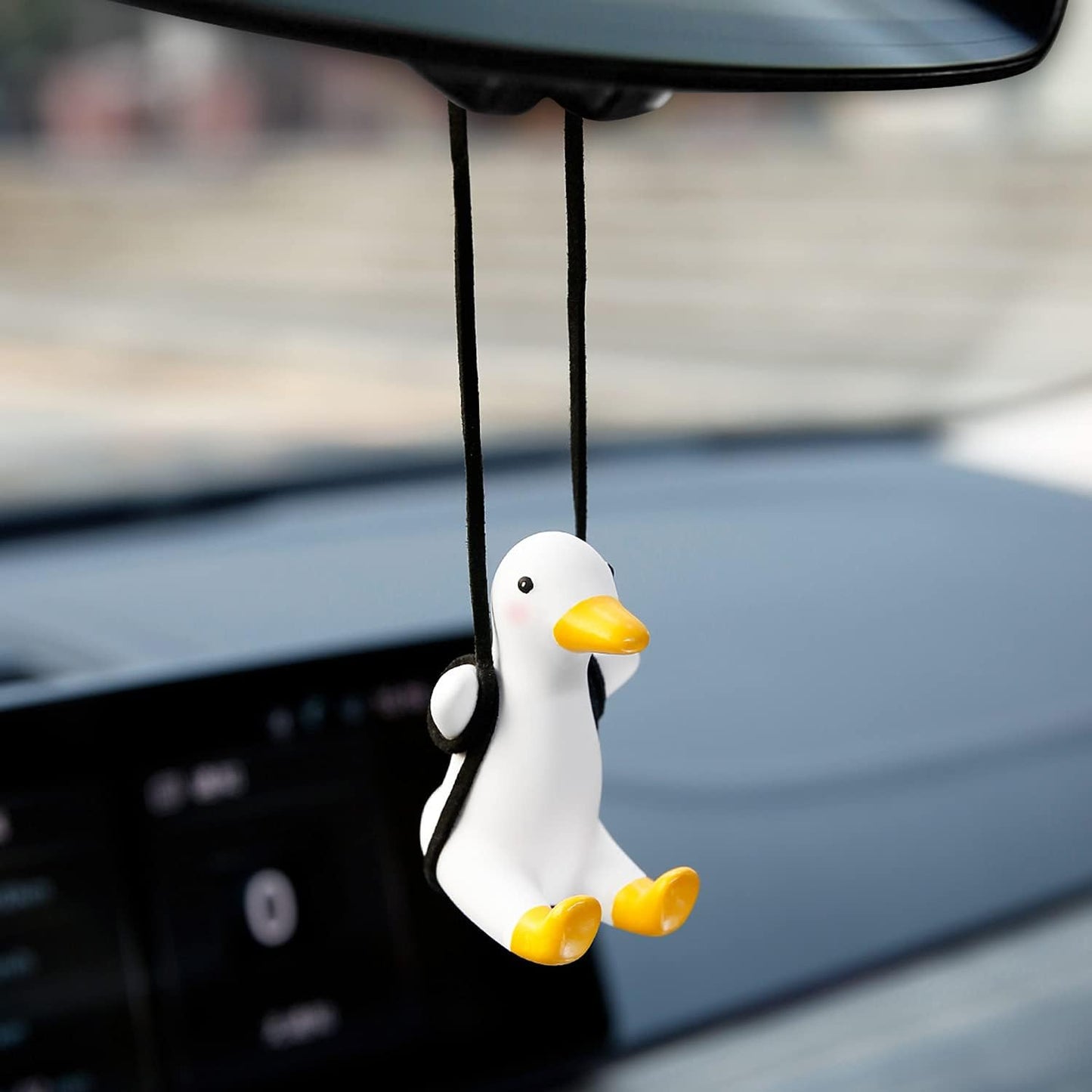 Cute Penguin Car Dashboard Ornament – Creative Resin Animal Figurine, Cartoon Interior Decoration for Car, Home, and Office, Adorable Gift Idea