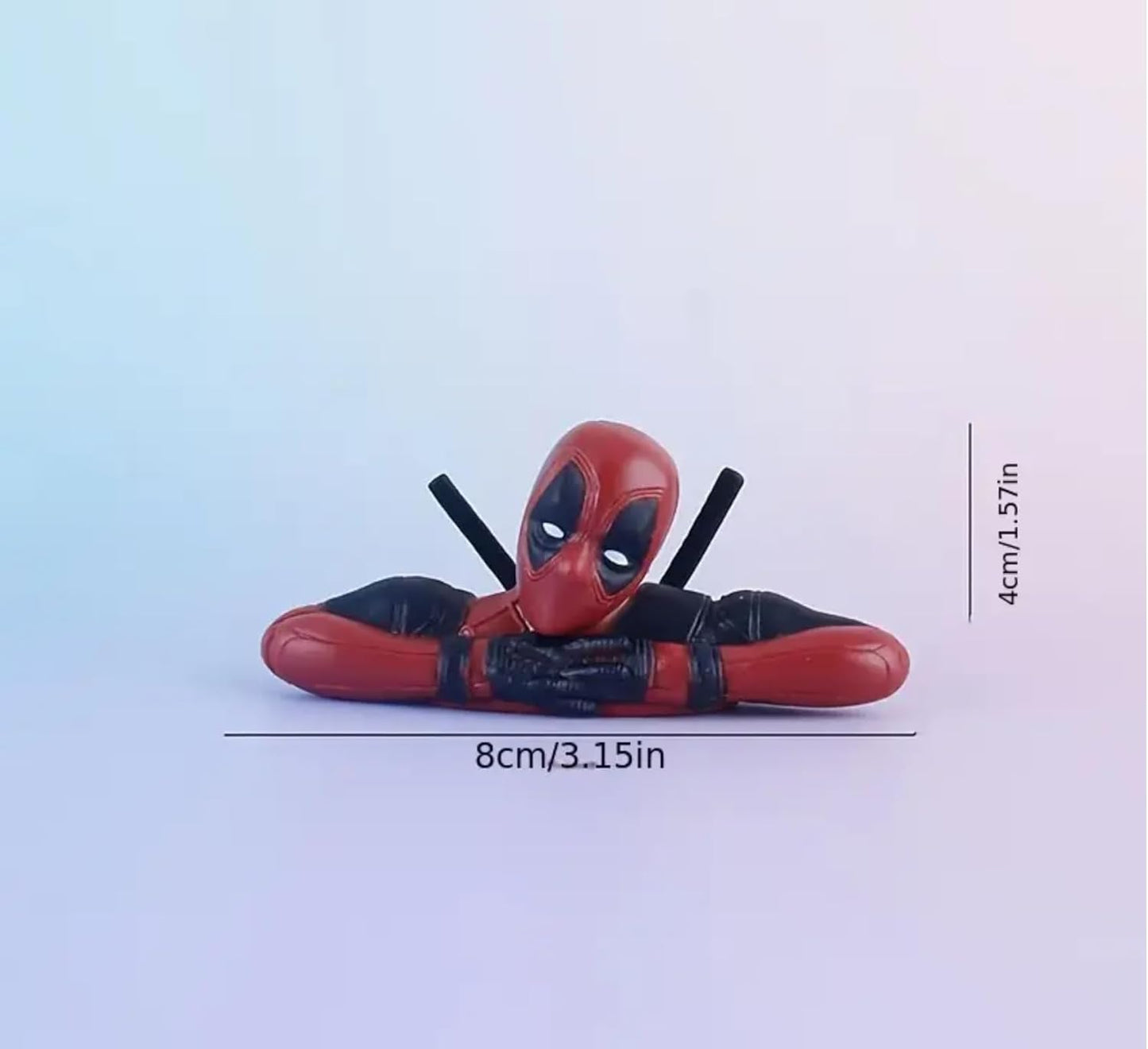 Red & Black Hero Dashboard Figurine – Creative Resin Car Ornament, Unique Interior Decoration, Desk & Home Decor Collectible, Gift Idea