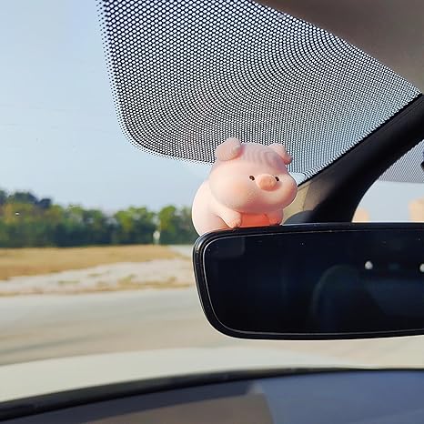 Cute Pig Car Dashboard Ornament – Cartoon Animal Decoration for Car, Home, Office, or Gift