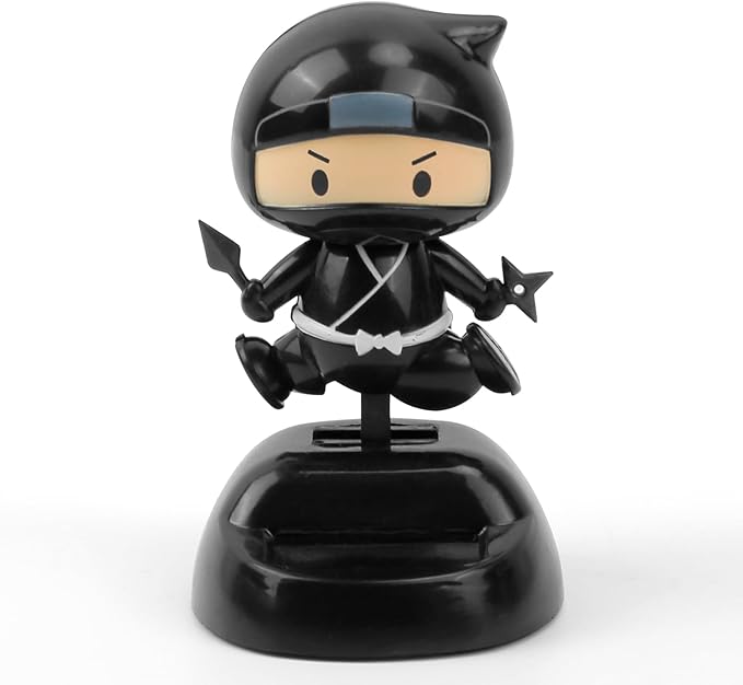 Creative Ninja Bobblehead Car Dashboard Ornament – Funny Cartoon Swinging Figurine, Stress Relief Toy, Cute Desk & Home Décor Gift