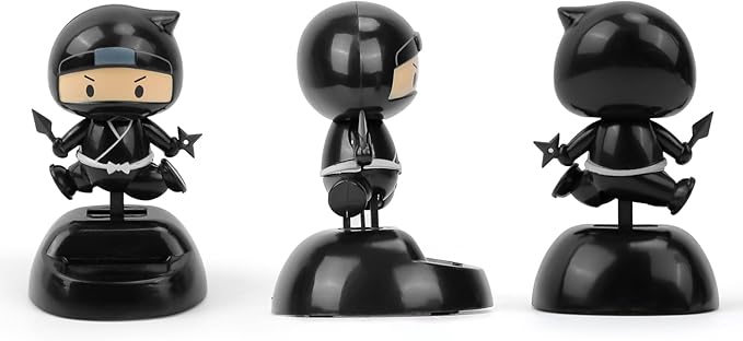 Creative Ninja Bobblehead Car Dashboard Ornament – Funny Cartoon Swinging Figurine, Stress Relief Toy, Cute Desk & Home Décor Gift