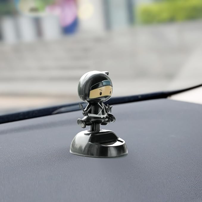 Creative Ninja Bobblehead Car Dashboard Ornament – Funny Cartoon Swinging Figurine, Stress Relief Toy, Cute Desk & Home Décor Gift
