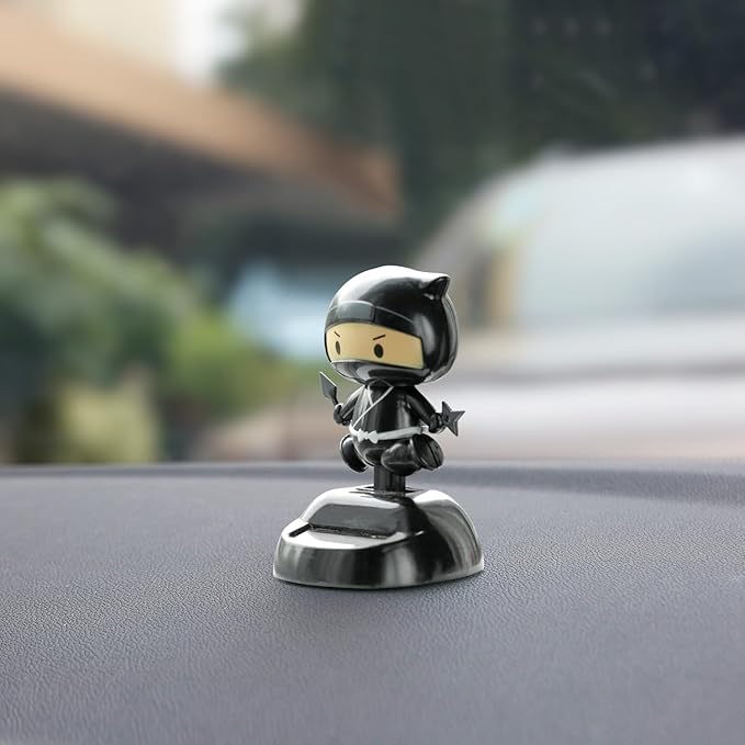 Creative Ninja Bobblehead Car Dashboard Ornament – Funny Cartoon Swinging Figurine, Stress Relief Toy, Cute Desk & Home Décor Gift
