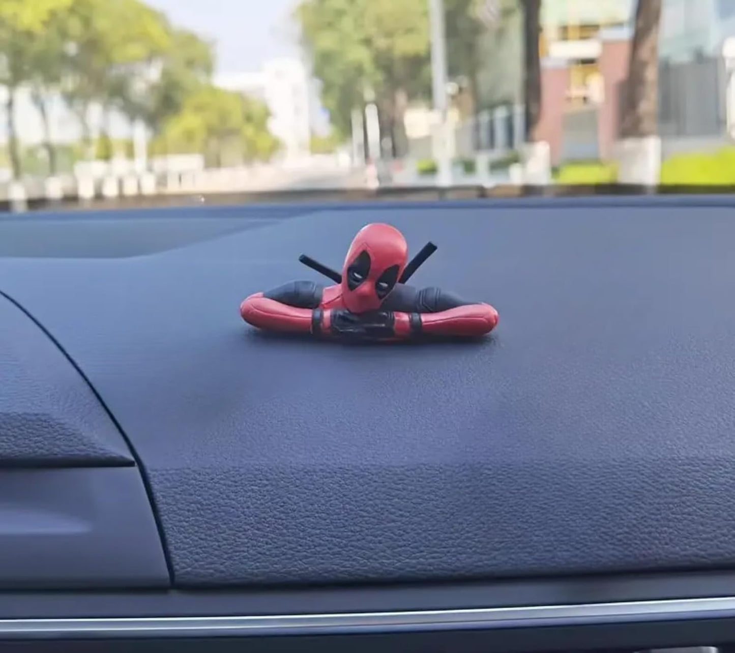 Red & Black Hero Dashboard Figurine – Creative Resin Car Ornament, Unique Interior Decoration, Desk & Home Decor Collectible, Gift Idea