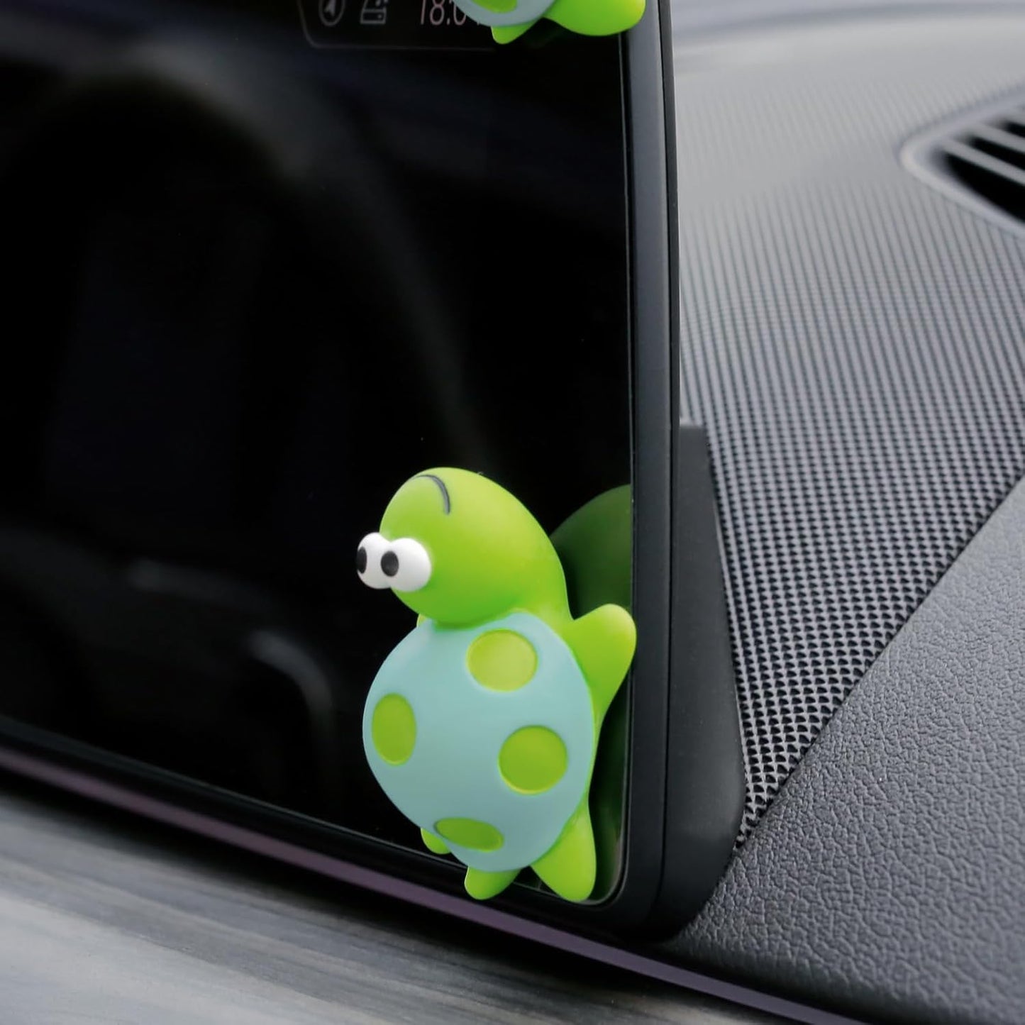 Car Dashboard Turtle Figurine Set – Cute Cartoon Animal Ornaments for Car Interior, Home, Office, and Desk Decor (4-Piece Collection)