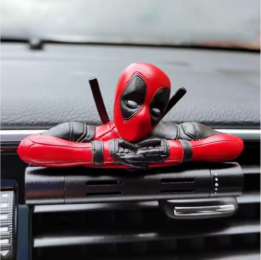 Red & Black Hero Dashboard Figurine – Creative Resin Car Ornament, Unique Interior Decoration, Desk & Home Decor Collectible, Gift Idea